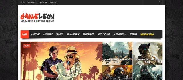 9-Gameleon - WordPress Magazine & Arcade Theme