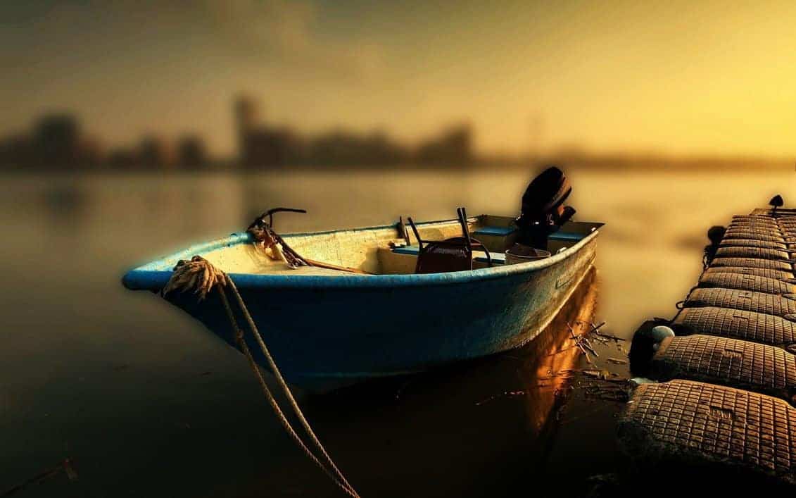 calm boat wallpaper
