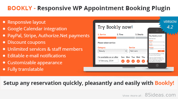 Bookly WP Appointment Booking Scheduling Plugin