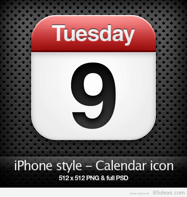 iPhone style Calendar icon