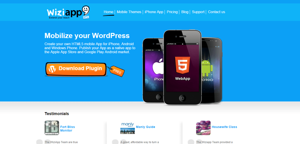 WiziApp WordPress iPhone App Plugin